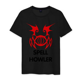 Мужская футболка хлопок с принтом Dark Elf Mage - Spell Howler в городе Новоалтайск, 100% хлопок | прямой крой, круглый вырез горловины, длина до линии бедер, слегка спущенное плечо. | Тематика изображения на принте: elf | human fighter | lineage | spell howler | игры | хьюмен | хьюмэн