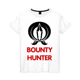 Женская футболка хлопок с принтом Dwarf Fighter - Bounty Hunter в городе Новоалтайск, 100% хлопок | прямой крой, круглый вырез горловины, длина до линии бедер, слегка спущенное плечо | line age | lineage | компьютерные | линейка | охотник
