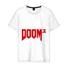 Мужская футболка хлопок с принтом Doom 3 в городе Новоалтайск, 100% хлопок | прямой крой, круглый вырез горловины, длина до линии бедер, слегка спущенное плечо. | doom3 | дум | компьютерная