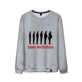 Мужской свитшот хлопок с принтом Beer evolution в городе Новоалтайск, 100% хлопок |  | beer evolution