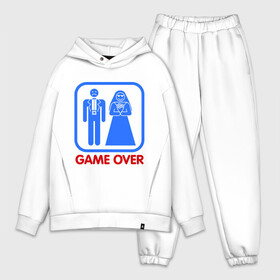 Мужской костюм хлопок OVERSIZE с принтом Game over в городе Новоалтайск,  |  | game over | жених | игра закончена | невеста