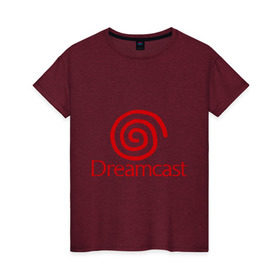 Женская футболка хлопок с принтом Dreamcast в городе Новоалтайск, 100% хлопок | прямой крой, круглый вырез горловины, длина до линии бедер, слегка спущенное плечо | dreamcast | sega | видеоигры | приставки | сега