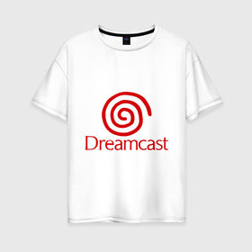 Женская футболка хлопок Oversize с принтом Dreamcast в городе Новоалтайск, 100% хлопок | свободный крой, круглый ворот, спущенный рукав, длина до линии бедер
 | dreamcast | sega | видеоигры | приставки | сега