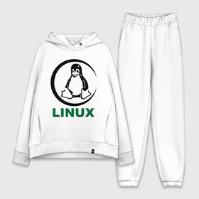 Женский костюм хлопок Oversize с принтом Linux в городе Новоалтайск,  |  | пингвин