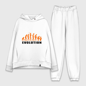 Женский костюм хлопок Oversize с принтом Evolution to admin в городе Новоалтайск,  |  | evolution | админ | комп | компьютер | люди | эволюция