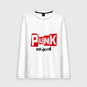 Мужской лонгслив хлопок с принтом Punk not Dead в городе Новоалтайск, 100% хлопок |  | hardcore | heavy metal | metal | punk | rock | trash metal | метал | панк | рок | трэш метал | хеви метал