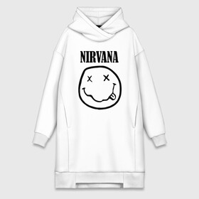 Платье-худи хлопок с принтом Nirvana в городе Новоалтайск,  |  | cobain | media | nirvana | rock | smells like teen spirit | toplanding | кобейн | нирвана | рок