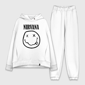 Женский костюм хлопок Oversize с принтом Nirvana в городе Новоалтайск,  |  | cobain | media | nirvana | rock | smells like teen spirit | toplanding | кобейн | нирвана | рок