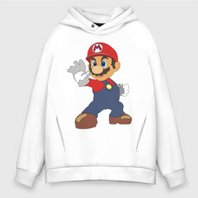 Мужское худи Oversize хлопок с принтом Super Mario (1) в городе Новоалтайск, френч-терри — 70% хлопок, 30% полиэстер. Мягкий теплый начес внутри —100% хлопок | боковые карманы, эластичные манжеты и нижняя кромка, капюшон на магнитной кнопке | nintendo | марио | нинтендо