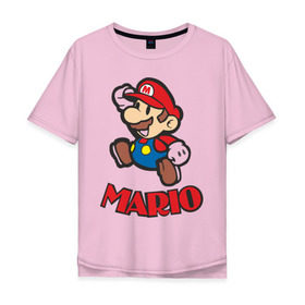 Мужская футболка хлопок Oversize с принтом Super Mario (3) в городе Новоалтайск, 100% хлопок | свободный крой, круглый ворот, “спинка” длиннее передней части | nintendo | марио | нинтендо