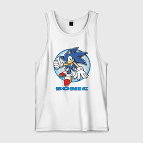 Мужская майка хлопок с принтом Sonic в городе Новоалтайск, 100% хлопок |  | sonic | sonic 2 | super sonic | соник