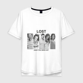 Мужская футболка хлопок Oversize с принтом lost (5) в городе Новоалтайск, 100% хлопок | свободный крой, круглый ворот, “спинка” длиннее передней части | Тематика изображения на принте: lost | лост | остаться в живых