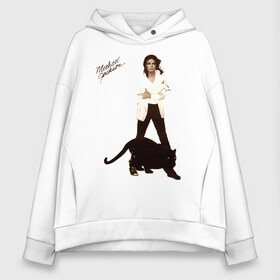 Женское худи Oversize хлопок с принтом Michael Jackson (2) в городе Новоалтайск, френч-терри — 70% хлопок, 30% полиэстер. Мягкий теплый начес внутри —100% хлопок | боковые карманы, эластичные манжеты и нижняя кромка, капюшон на магнитной кнопке | jackson | michael | mj | pop | джексон | майкл | майкл джексон | поп