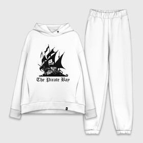 Женский костюм хлопок Oversize с принтом The Pirate Bay в городе Новоалтайск,  |  | the pirate bay | torrent | пиратская бухта | торрент