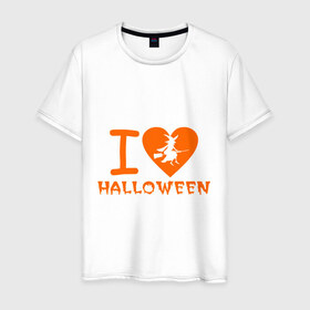 Мужская футболка хлопок с принтом I Love Halloween в городе Новоалтайск, 100% хлопок | прямой крой, круглый вырез горловины, длина до линии бедер, слегка спущенное плечо. | hallowen | hallowin | halovin | halowen | halowin | helloveen | helloven | hellovin | heloven | helovin | i lov | ведьма | день всех святых | колдунья | метла | халлоуин | халлувин | халоуин | халувин | хелловин | хеллоуин | хелоуин | хелувин