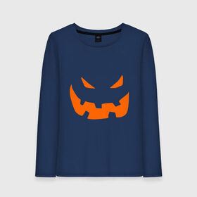 Женский лонгслив хлопок с принтом Halloween smile в городе Новоалтайск, 100% хлопок |  | halloveen | halloven | hallovin | hallowen | halowin | helloveen | helloven | hellovin | hellowen | helowin | день всех святых | халловин | халлоуин | халлувин | халоуин | халувин | халуин | хеллоуин | хелоуин | хелувин | хелуин | хэлловин