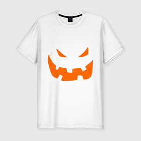 Мужская футболка премиум с принтом Halloween smile в городе Новоалтайск, 92% хлопок, 8% лайкра | приталенный силуэт, круглый вырез ворота, длина до линии бедра, короткий рукав | halloveen | halloven | hallovin | hallowen | halowin | helloveen | helloven | hellovin | hellowen | helowin | день всех святых | халловин | халлоуин | халлувин | халоуин | халувин | халуин | хеллоуин | хелоуин | хелувин | хелуин | хэлловин