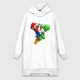 Платье-худи хлопок с принтом Mario в городе Новоалтайск,  |  | mario | nintendo | videogames | аркада | видеоигры | нинтендо | приставки