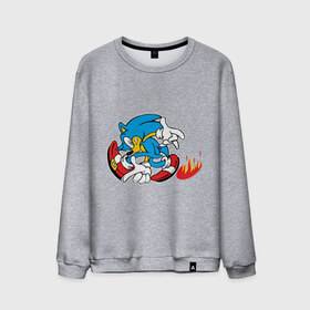 Мужской свитшот хлопок с принтом sonic в городе Новоалтайск, 100% хлопок |  | sega | sonic | видеоигры | еж | приставки