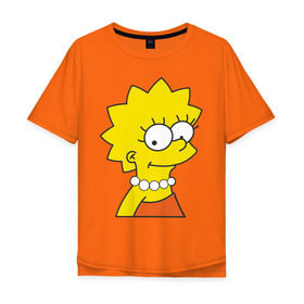 Мужская футболка хлопок Oversize с принтом Lisa Simpson в городе Новоалтайск, 100% хлопок | свободный крой, круглый ворот, “спинка” длиннее передней части | simpsons | лиза симпсон | симпсоны | симсоны