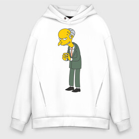 Мужское худи Oversize хлопок с принтом Charles Montgomery Burns в городе Новоалтайск, френч-терри — 70% хлопок, 30% полиэстер. Мягкий теплый начес внутри —100% хлопок | боковые карманы, эластичные манжеты и нижняя кромка, капюшон на магнитной кнопке | simpsons | симпсоны | симсоны