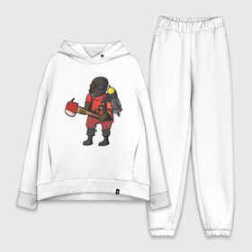 Женский костюм хлопок Oversize с принтом Pyro comics   TF2 в городе Новоалтайск,  |  | pyro comics | shooter | team fortress 2 | tf2 | поджигатель | стрелялка | шутер
