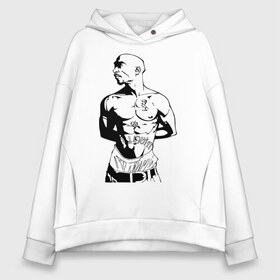 Женское худи Oversize хлопок с принтом 2pac (2) в городе Новоалтайск, френч-терри — 70% хлопок, 30% полиэстер. Мягкий теплый начес внутри —100% хлопок | боковые карманы, эластичные манжеты и нижняя кромка, капюшон на магнитной кнопке | rap | tupac