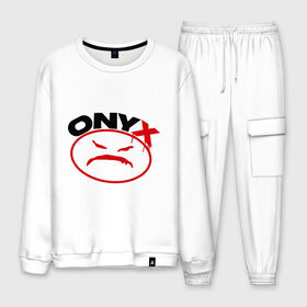 Мужской костюм хлопок с принтом Onyx в городе Новоалтайск, 100% хлопок | на свитшоте круглая горловина, мягкая резинка по низу. Брюки заужены к низу, на них два вида карманов: два “обычных” по бокам и два объемных, с клапанами, расположенные ниже линии бедра. Брюки с мягкой трикотажной резинкой на поясе и по низу штанин. В поясе для дополнительного комфорта — широкие завязки | gangsta | hip hop | hop | оникс | хоп