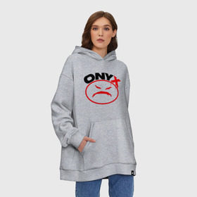 Худи SuperOversize хлопок с принтом Onyx в городе Новоалтайск, 70% хлопок, 30% полиэстер, мягкий начес внутри | карман-кенгуру, эластичная резинка на манжетах и по нижней кромке, двухслойный капюшон
 | gangsta | hip hop | hop | оникс | хоп