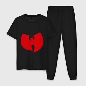 Мужская пижама хлопок с принтом Wu-tang clan в городе Новоалтайск, 100% хлопок | брюки и футболка прямого кроя, без карманов, на брюках мягкая резинка на поясе и по низу штанин
 | clan | gangsta | gansta | hip | hip hop | hop | rap | wu tang | рэп | рэпчина | хип | хип хоп | хипхоп | хоп