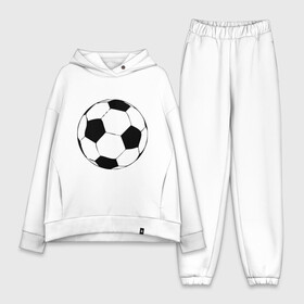 Женский костюм хлопок Oversize с принтом Футбольный мяч в городе Новоалтайск,  |  | football | мяч | футбол | футбол россия | футбольный мяч