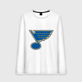 Мужской лонгслив хлопок с принтом St Louis Blues в городе Новоалтайск, 100% хлопок |  | nhl | st louis blues | нхл | хоккей | хоккейная лига