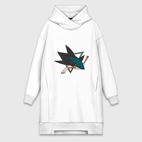 Платье-худи хлопок с принтом San Jose Sharks в городе Новоалтайск,  |  | национальная хоккейная лига | нхл | сан хосе шаркс