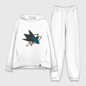 Женский костюм хлопок Oversize с принтом San Jose Sharks в городе Новоалтайск,  |  | национальная хоккейная лига | нхл | сан хосе шаркс