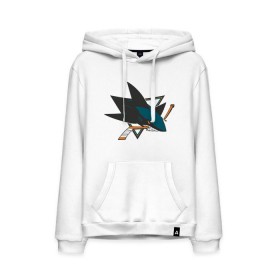 Мужская толстовка хлопок с принтом San Jose Sharks в городе Новоалтайск, френч-терри, мягкий теплый начес внутри (100% хлопок) | карман-кенгуру, эластичные манжеты и нижняя кромка, капюшон с подкладом и шнурком | национальная хоккейная лига | нхл | сан хосе шаркс