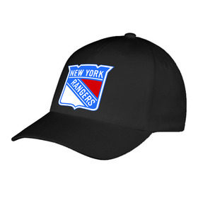 Бейсболка с принтом New York Rangers в городе Новоалтайск, 100% хлопок | классический козырек, металлическая застежка-регулятор размера | new york rangers | nhl | национальная хоккейная лига | нью йорк рейнджерс | хоккей | хоккейная лига