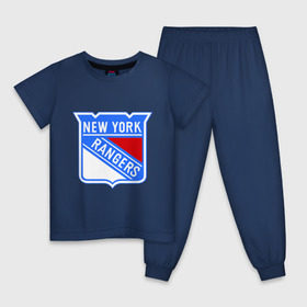 Детская пижама хлопок с принтом New York Rangers в городе Новоалтайск, 100% хлопок |  брюки и футболка прямого кроя, без карманов, на брюках мягкая резинка на поясе и по низу штанин
 | new york rangers | nhl | национальная хоккейная лига | нью йорк рейнджерс | хоккей | хоккейная лига