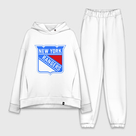 Женский костюм хлопок Oversize с принтом New York Rangers в городе Новоалтайск,  |  | new york rangers | nhl | национальная хоккейная лига | нью йорк рейнджерс | хоккей | хоккейная лига