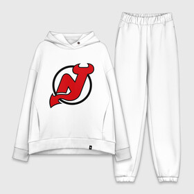 Женский костюм хлопок Oversize с принтом New Jersey Devils в городе Новоалтайск,  |  | национальная хоккейная лига | нхл | нью джерси девилс
