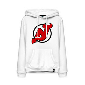 Мужская толстовка хлопок с принтом New Jersey Devils в городе Новоалтайск, френч-терри, мягкий теплый начес внутри (100% хлопок) | карман-кенгуру, эластичные манжеты и нижняя кромка, капюшон с подкладом и шнурком | национальная хоккейная лига | нхл | нью джерси девилс