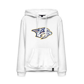 Мужская толстовка хлопок с принтом Nashville Predators в городе Новоалтайск, френч-терри, мягкий теплый начес внутри (100% хлопок) | карман-кенгуру, эластичные манжеты и нижняя кромка, капюшон с подкладом и шнурком | Тематика изображения на принте: nashville predators | nhl | нхл | нэшвайл предаторс | хоккей | хоккейная лига