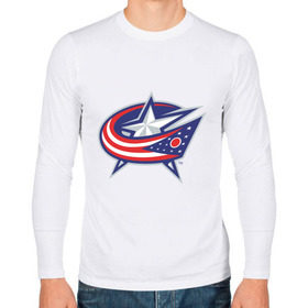 Мужской лонгслив хлопок с принтом Columbus Blue Jackets в городе Новоалтайск, 100% хлопок |  | Тематика изображения на принте: columbus blue jackets | nhl | коламбас блю джекетс | нхл | хоккей
