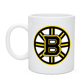 Кружка с принтом Boston Bruins в городе Новоалтайск, керамика | объем — 330 мл, диаметр — 80 мм. Принт наносится на бока кружки, можно сделать два разных изображения | Тематика изображения на принте: нхл | хоккейная лига