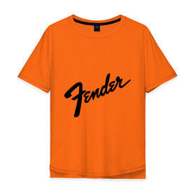 Мужская футболка хлопок Oversize с принтом Fender в городе Новоалтайск, 100% хлопок | свободный крой, круглый ворот, “спинка” длиннее передней части | Тематика изображения на принте: fender | heavy metal | metal | rock | trash metal | квартет | метал | панк | рок | рок группа | рок группы | трэш метал | фендер | хеви метал