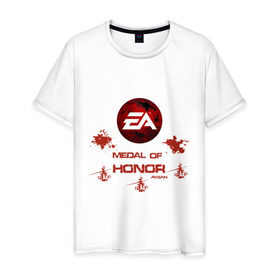 Мужская футболка хлопок с принтом EA medal of honor avgan в городе Новоалтайск, 100% хлопок | прямой крой, круглый вырез горловины, длина до линии бедер, слегка спущенное плечо. | ea | electronic arts | medal of honor | shooter | медаль за отвагу | стрелялка | шутер