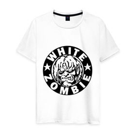 Мужская футболка хлопок с принтом White Zombie в городе Новоалтайск, 100% хлопок | прямой крой, круглый вырез горловины, длина до линии бедер, слегка спущенное плечо. | белый | зомби