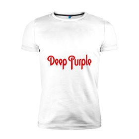 Мужская футболка премиум с принтом Deep Purple в городе Новоалтайск, 92% хлопок, 8% лайкра | приталенный силуэт, круглый вырез ворота, длина до линии бедра, короткий рукав | deep purple | heavy metal | metal | rock | trash metal | квартет | метал | металл | рок | рок группа | рок группы | трэш метал | хард рок | хеви метал