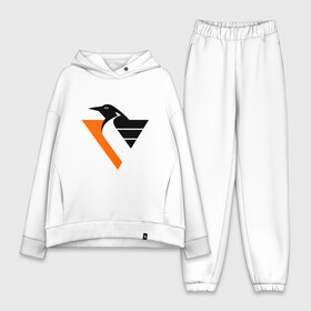 Женский костюм хлопок Oversize с принтом Pittsburgh Penguins в городе Новоалтайск,  |  | nhl | pittsburgh penguins | нхл | фк 	pittsburgh penguins | хоккейный клуб pittsburgh penguins