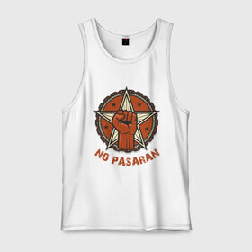 Мужская майка хлопок с принтом No Pasaran в городе Новоалтайск, 100% хлопок |  | cuba | no pasaran | гевара | куба | но пасаран | революция | свобода | че