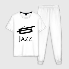 Мужская пижама хлопок с принтом Jazz (3) в городе Новоалтайск, 100% хлопок | брюки и футболка прямого кроя, без карманов, на брюках мягкая резинка на поясе и по низу штанин
 | джаз | живая музыка | импровизация | инструмент | труба